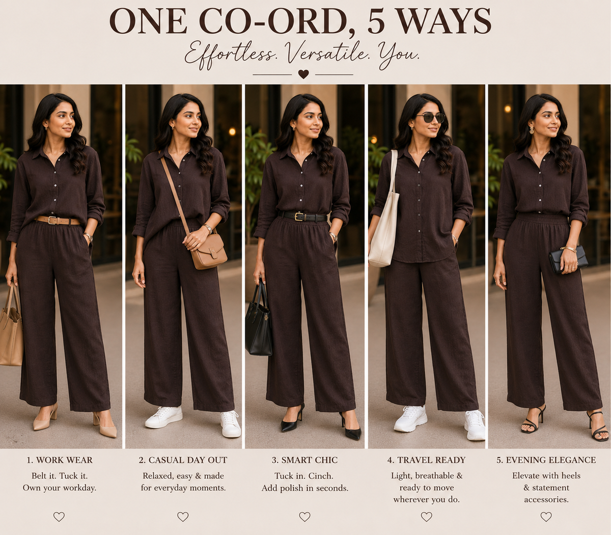 Dark Chocolate Mul Cotton Co-ord Set