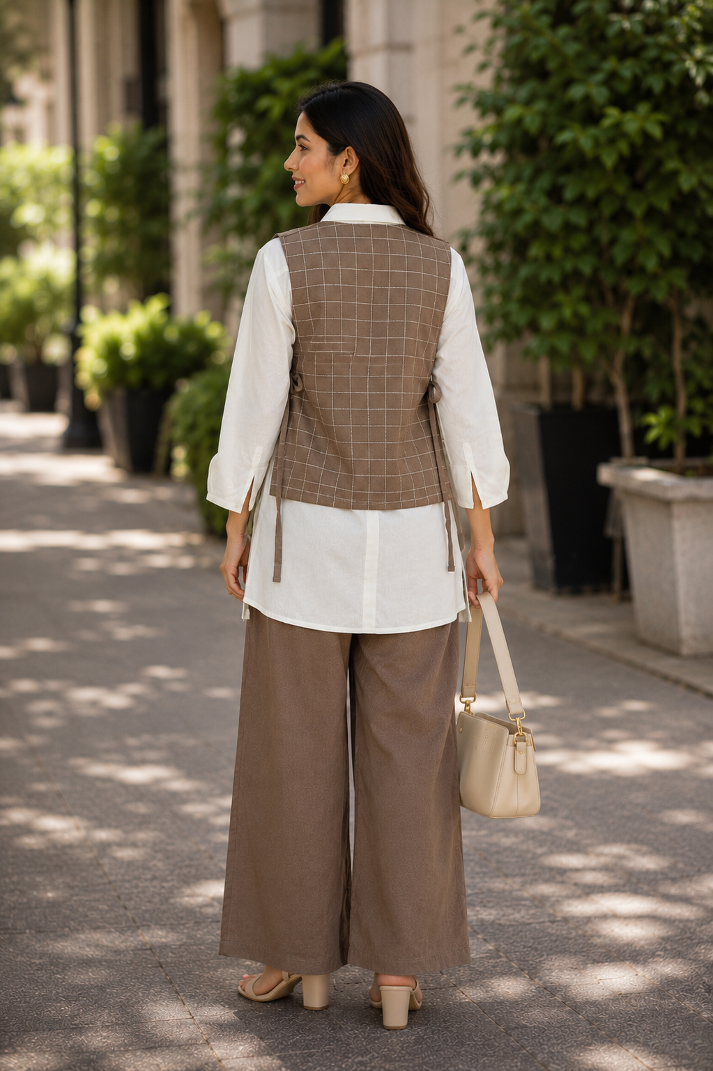 Mocha Brown Embroidered Coord Set