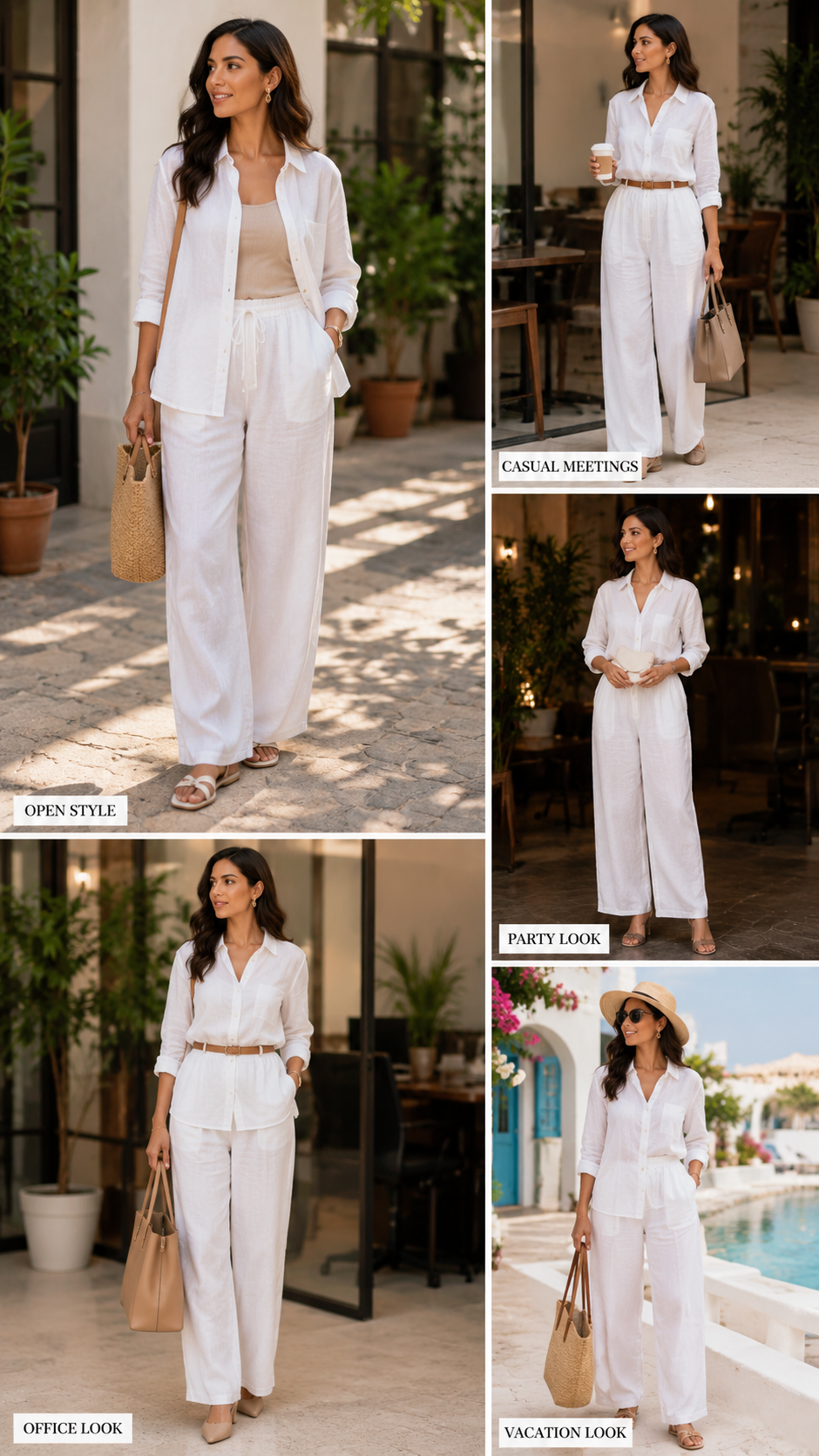 White Cotton Plain Co-ord Set