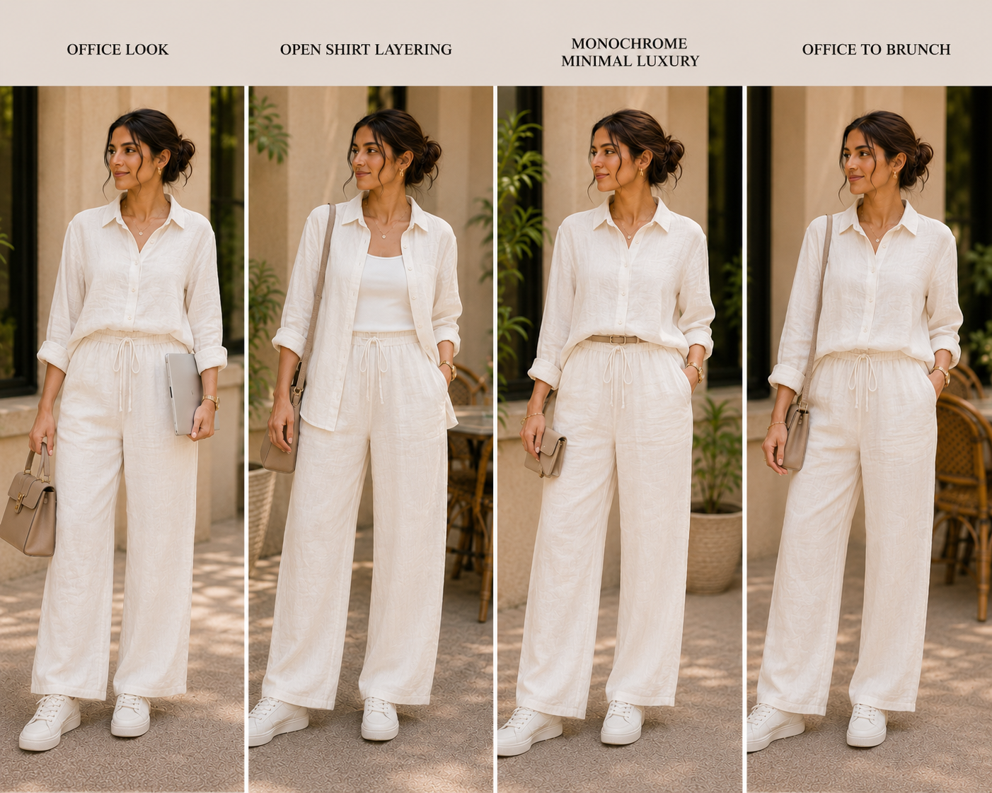 Ivory Cotton Casual Coord Set